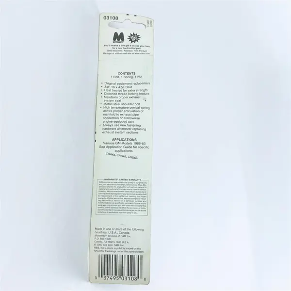 Motormite 03108 Exhaust Manifold Hardware Kit New Other Open Box