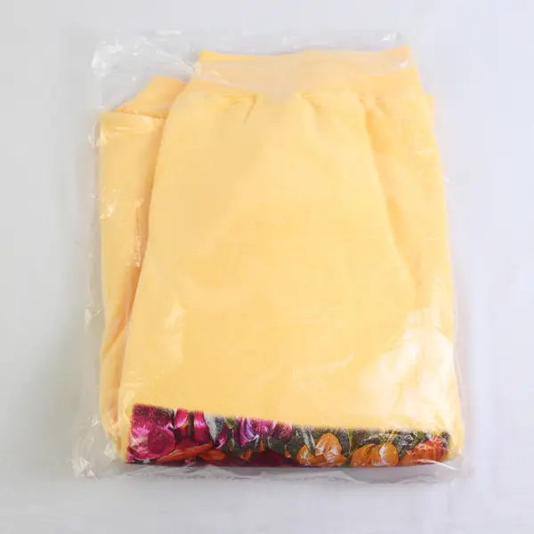 NWOT Vtg Oneita Adult M Yellow Floral Graphic Crew Neck Pullover Sweater