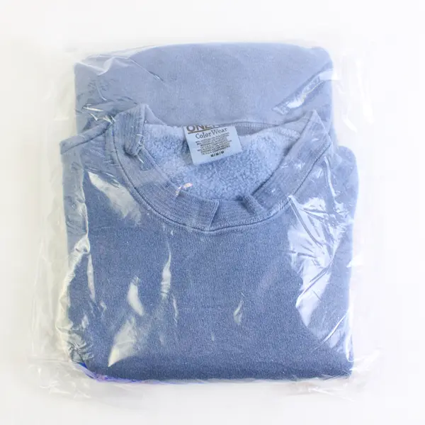 NWOT Vtg Oneita Adult M Blue Tiger Graphic Crew Neck Pullover Sweater