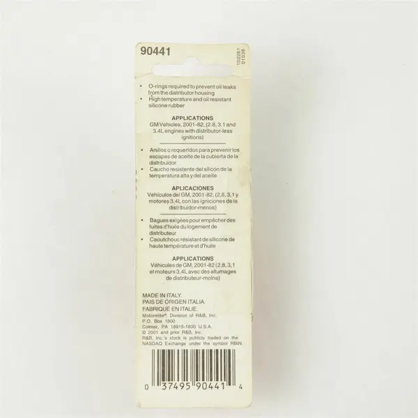 Help/Motormite/Dorman Distributor O-Ring Seal 90441 - Qty 2