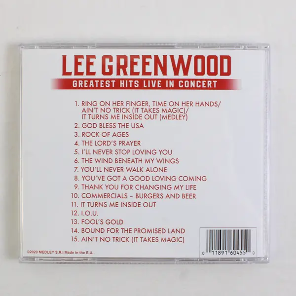 Lee Greenwood: Greatest Hits Live in Concert CD, 2020 #60455