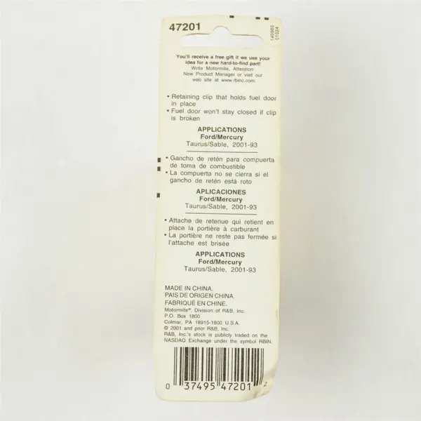 Fuel Door Clip 47201 Replacement New Open Box