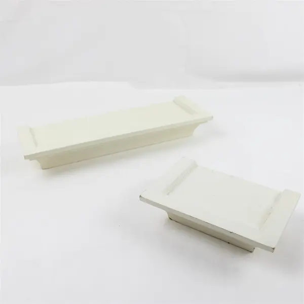 Set of 4 White Floating Shelves Picture Ledge Wall Mount Display
