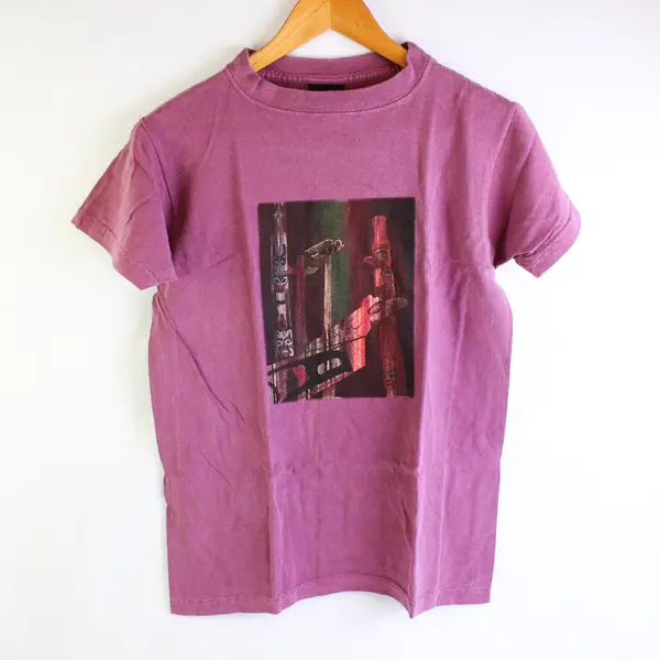 Vtg Comfort Colors Adult L Purple Totem Pole Graphic Short Sleeve T-Shirt NWOT