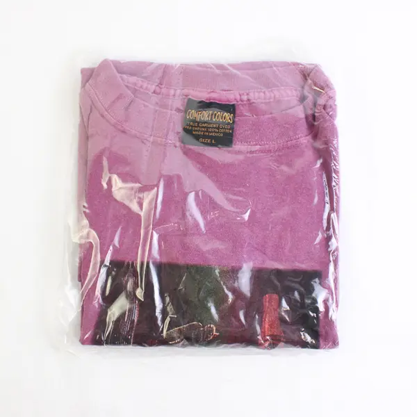 Vtg Comfort Colors Adult L Purple Totem Pole Graphic Short Sleeve T-Shirt NWOT