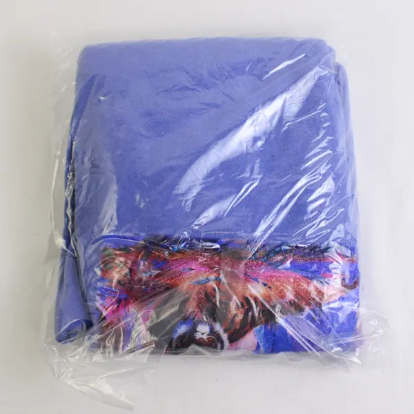 Vtg Comfort Colors Adult L Lilac Tiger Graphic Crew Neck Pullover Sweater NWOT