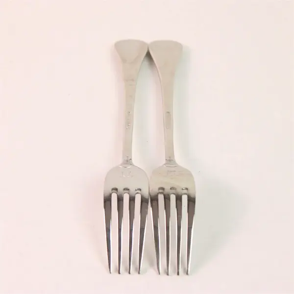 Lot of 2 Oneida Silver Montego Pattern 18/10 SS Salad Forks 7" Good Rare HTF