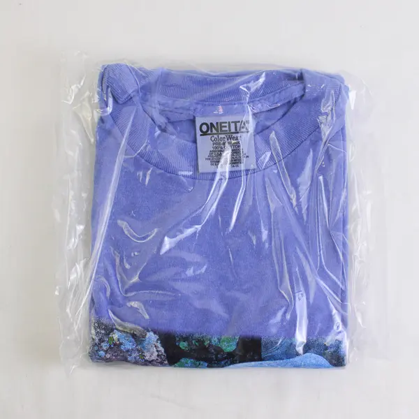 Vtg Oneita Adult L Lilac Rhino Graphic Short Sleeve T-Shirt NWOT