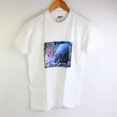 NWOT Vtg Hanes Beefy-T Youth L (14-16) White Rhino Graphic Short Sleeve T-Shirt
