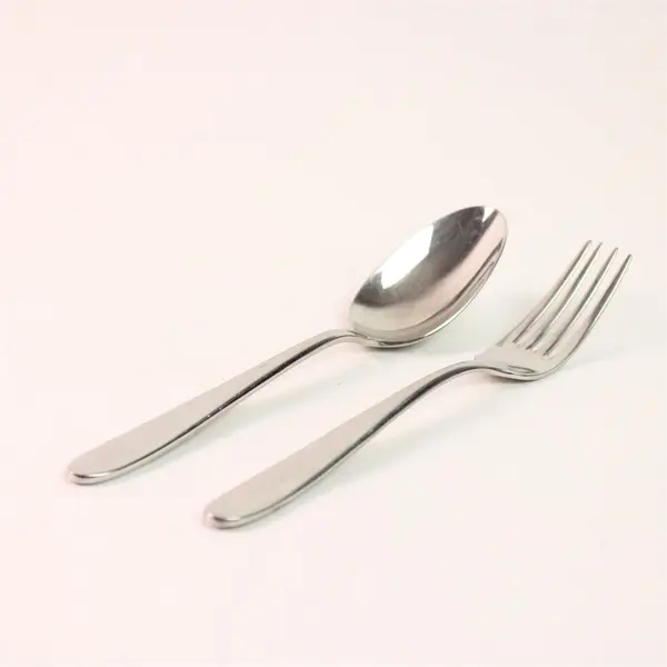 Lot of 2 Oneida Silver Mascagni II Pattern Salad Fork & Soup Spoon 7" Good