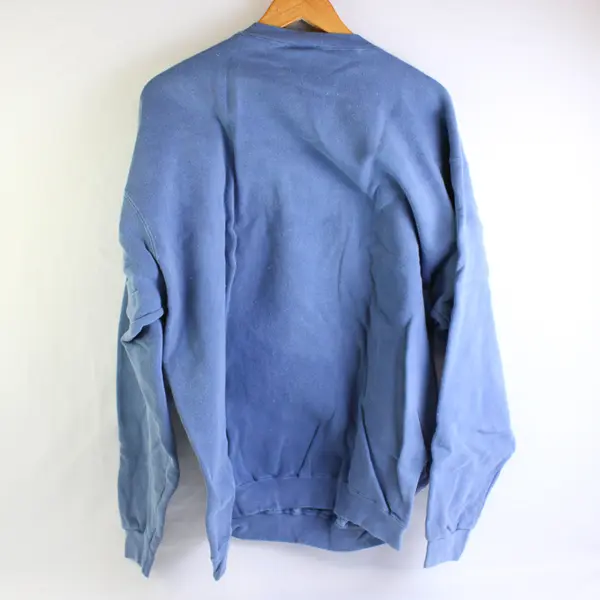 NWOT Vtg Comfort Colors Adult L Blue Tiger Graphic Crew Neck Pullover Sweater