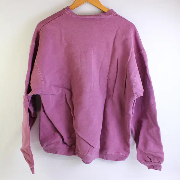 NWOT Vtg Oneita Adult L Purple Totem Pole Graphic Crew Neck Pullover Sweater