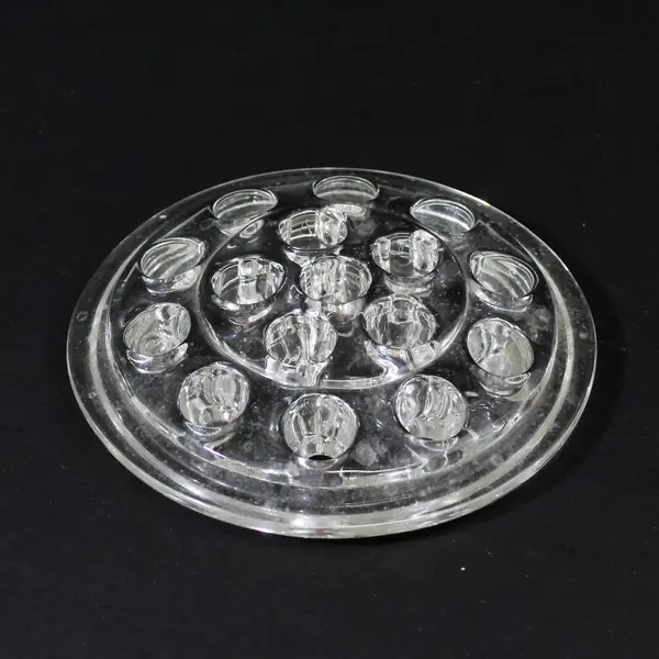 Vintage Clear Glass Flower Frog Stem Holder Dome Floral Arranging 16 Hole 5"