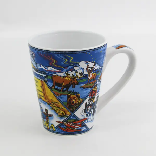 Vintage Arctic Circle Mug Alaska Luxury Train Line Anchorage Wildlife 13 oz 