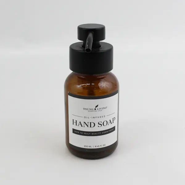 Young Living Refillable Hand Soap Brown Farmhouse Empty Pump Bottle