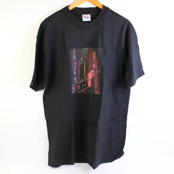 Vtg Hanes Beefy-T Adult XL Black Totem Pole Graphic Short Sleeve T-Shirt NWOT