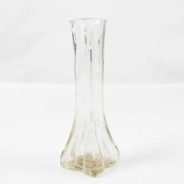 Vintage Profile 1408 Europa Clear Pressed Glass Bud Vase 1986-87