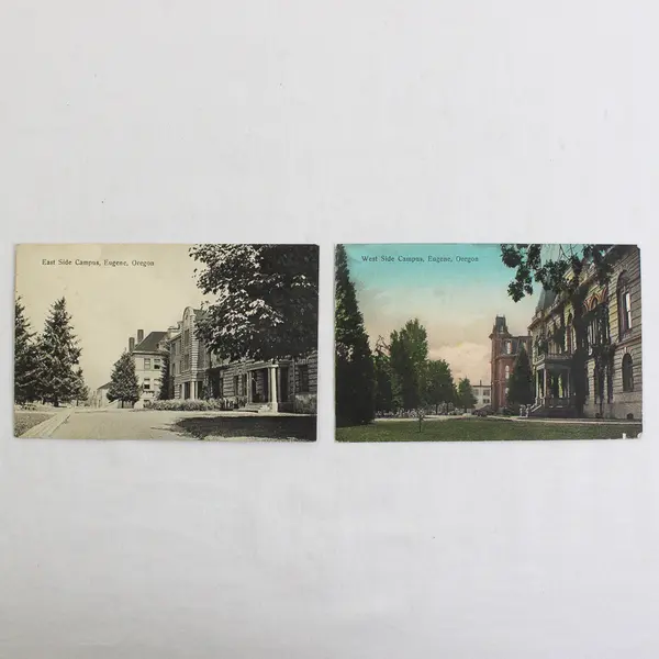 Lot Of 2 University Of Oregon Campus Eugene Oregon Litho Postcards Sprouse 1910s