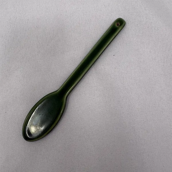 Green Ceramic Decorative Spoon 5.25" Collectible Display Accent