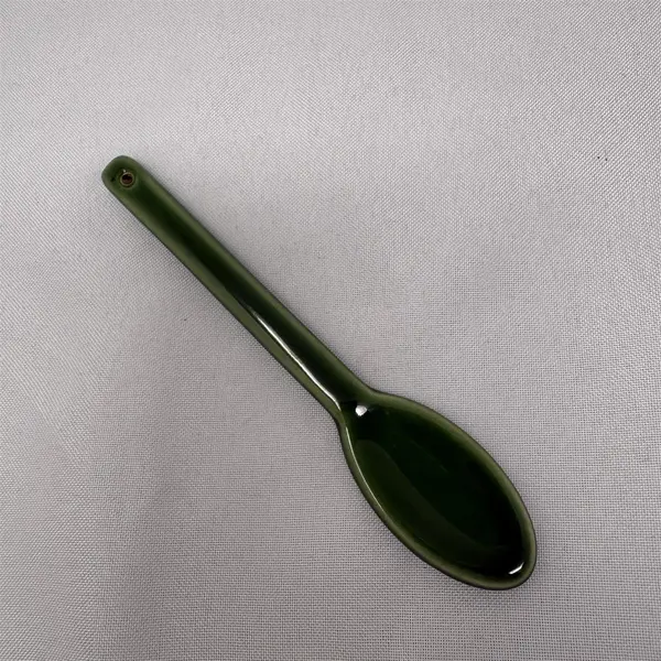 Green Ceramic Decorative Spoon 5.25" Collectible Display Accent
