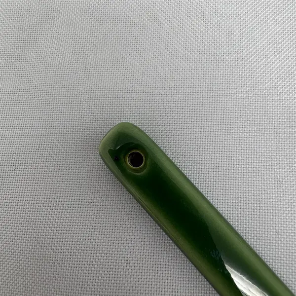 Green Ceramic Decorative Spoon 5.25" Collectible Display Accent