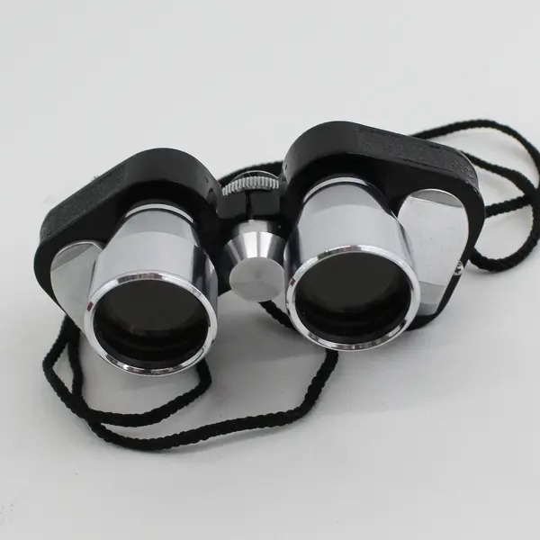 Vintage Gold Cup 8 x 28 binoculars With Brown Leather Case