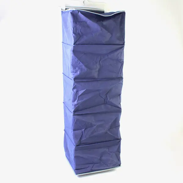 Five Section Heavy Duty Hanging Closet Organizer Dark Blue