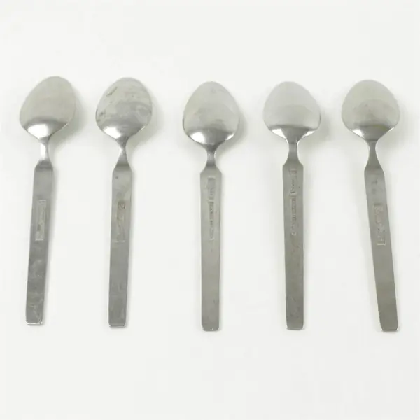 Set of 5 Riviera RIF11 Engraved Stainless Steel Teaspoons 6 3/8" Flatware 
