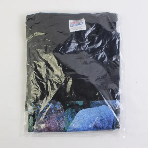 NWOT Vtg Hanes Beefy-T Adult XL Black Rhino Graphic Short Sleeve T-Shirt