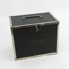 Vintage Sunbeam Electric Iron Metal Box Carry Case