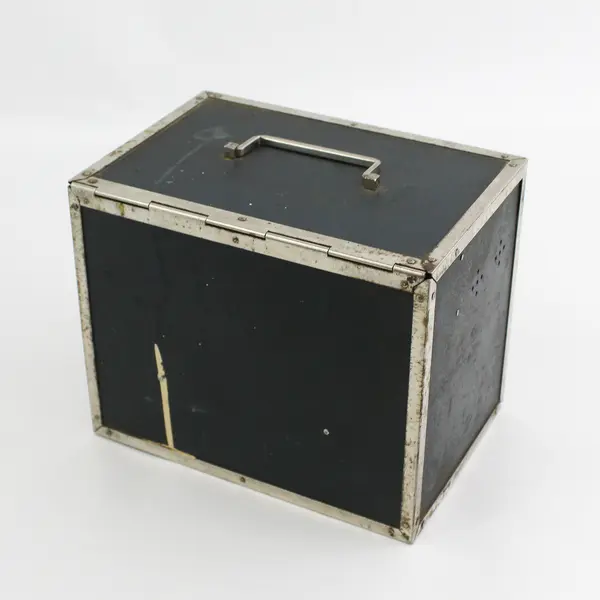Vintage Sunbeam Electric Iron Metal Box Carry Case
