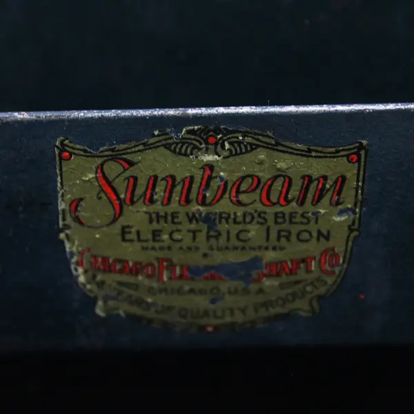 Vintage Sunbeam Electric Iron Metal Box Carry Case