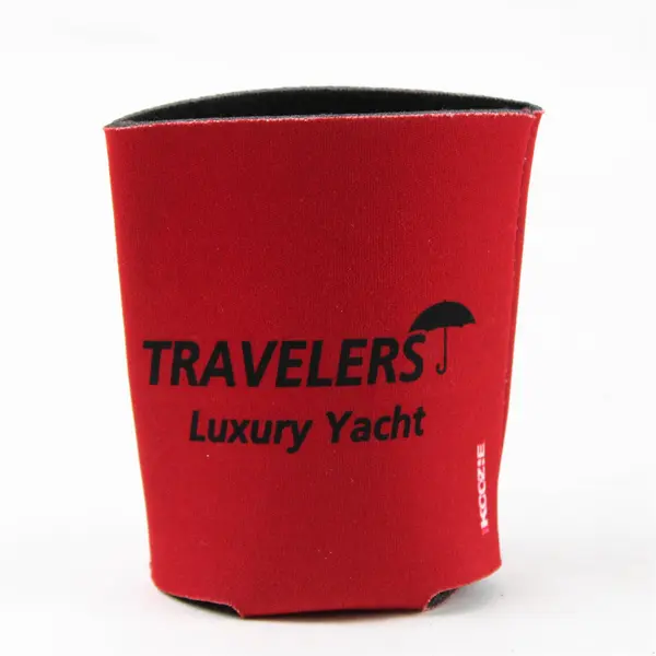 Koozie Travelers Luxury Yacht Red Insulated Can Holder Cooler Collectible