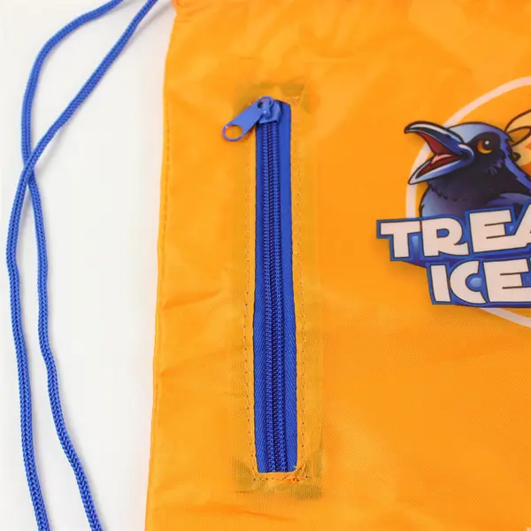 Treasure Iceland Yellow Drawstring Backpack Icelandair Small Travel Souvenir