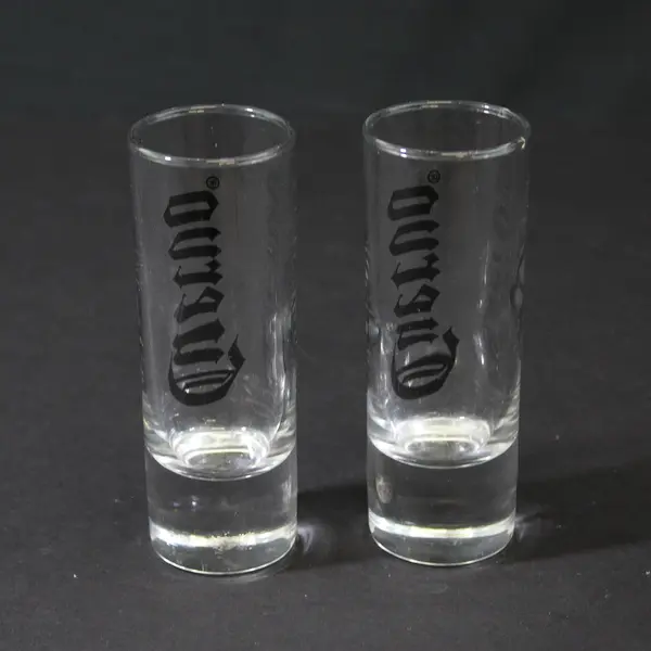 Set of 2  Cuervo Tequila Shot Glasses 4" Tall Mexico
