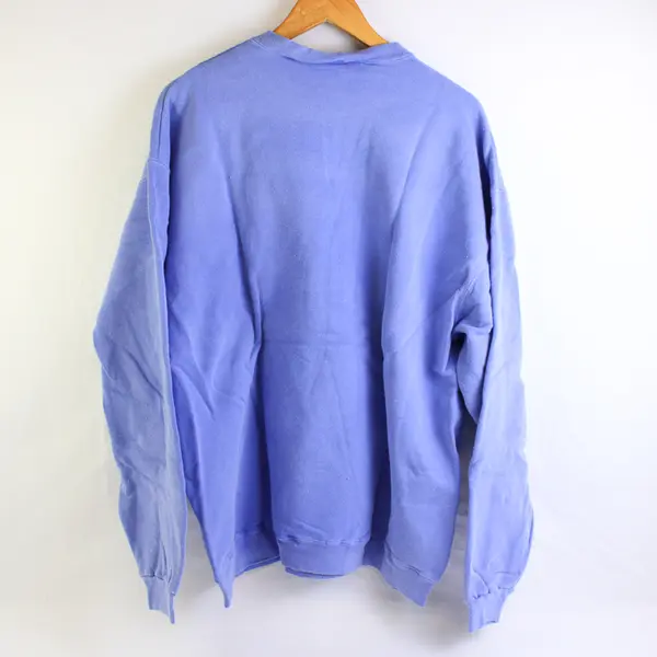 NWOT Vtg Oneita Adult XL Lilac Sleeping Wolf Graphic Crew Neck Pullover Sweater