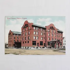 Hotel Osburn Eugene Oregon Color Litho Postcard W.J. Hill 1910s