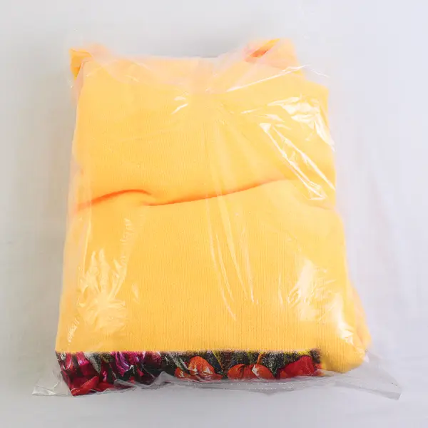 NWOT Vtg Oneita Adult XL Yellow Floral Graphic Crew Neck Pullover Sweater