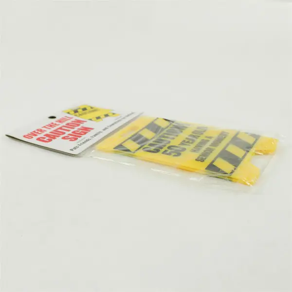 Over The Hill Yellow Caution Sign 50th Birthday Senior Moment Party Decor