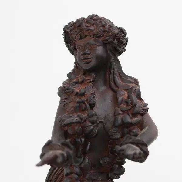 Vintage K.C. Co. Hawaiian Hula Girl Resin Figurine Hawaii 6.25"