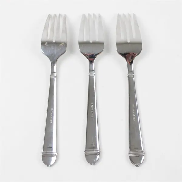 Set of 3 Towle Copenhagen Stainless Individual Salad Forks
