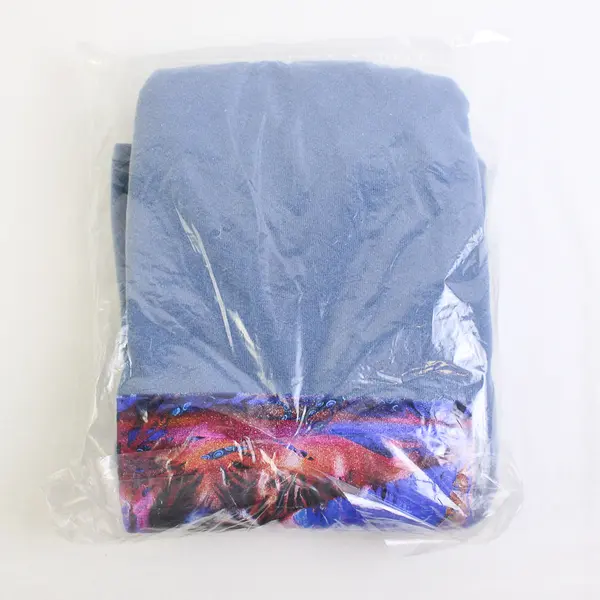 NWOT Vtg Oneita Adult XL Blue Tiger Graphic Crew Neck Pullover Sweater