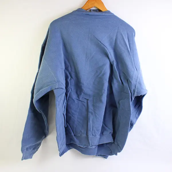 NWOT Vtg Oneita Adult XL Blue Giraffe Graphic Crew Neck Pullover Sweater