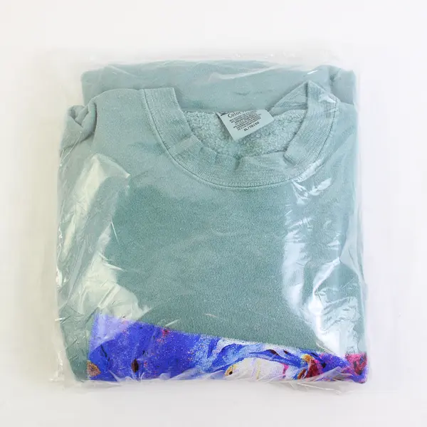 NWOT Vtg Oneita Adult XL Green Tiger Graphic Crew Neck Pullover Sweater