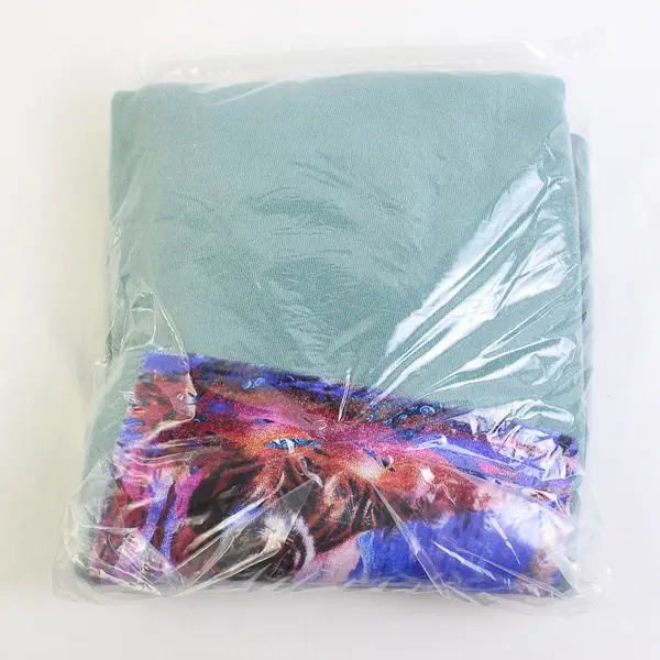 NWOT Vtg Oneita Adult XL Green Tiger Graphic Crew Neck Pullover Sweater