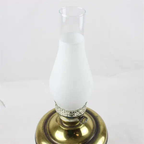  Brass Vintage Table Lamp MCM Faux Oil Lamp Electric Tested