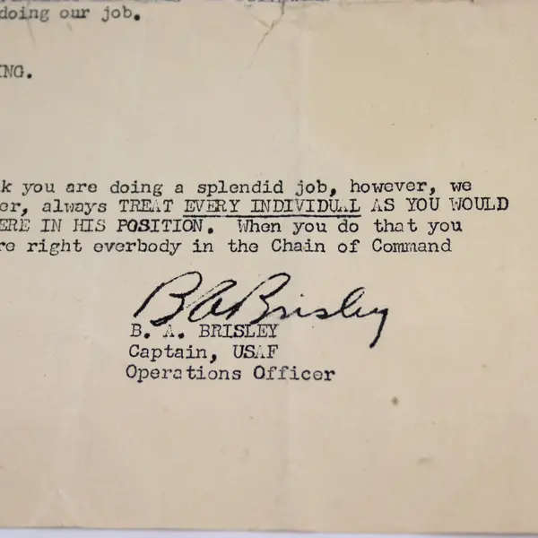 517th Air Police Squadron Conduct Of Air Policemen Letter 1953 Wiesbaden Area 