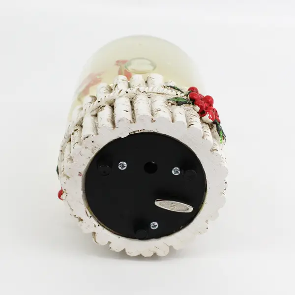 6" Musical Snow Globe Cardinals On Tree Plays We Wish You A Merry Christmas