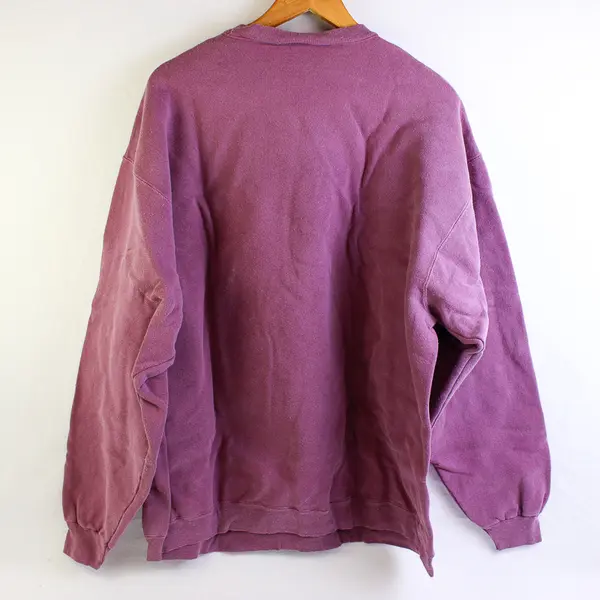 NWOT Vtg Oneita Adult XL Purple Tiger Graphic Crew Neck Pullover Sweater