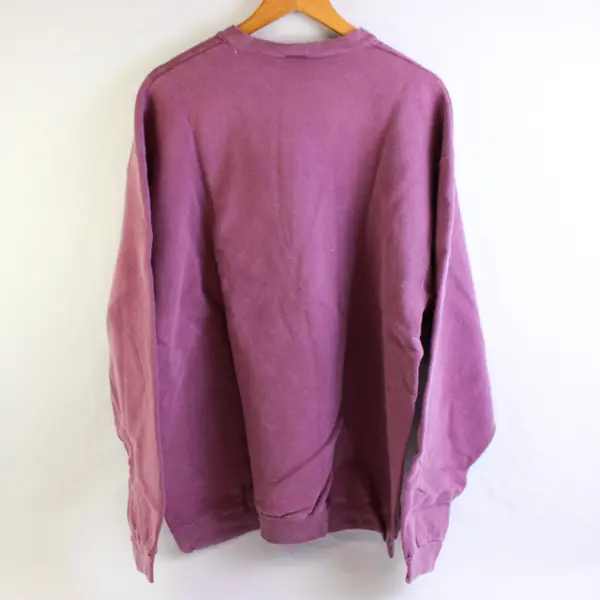 NWOT Vtg Oneita Adult XL Purple Sleeping Wolf Graphic Pullover Sweater